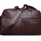 Calfnero Genuine Leather Travel Duffel Bag (8097-Brown)