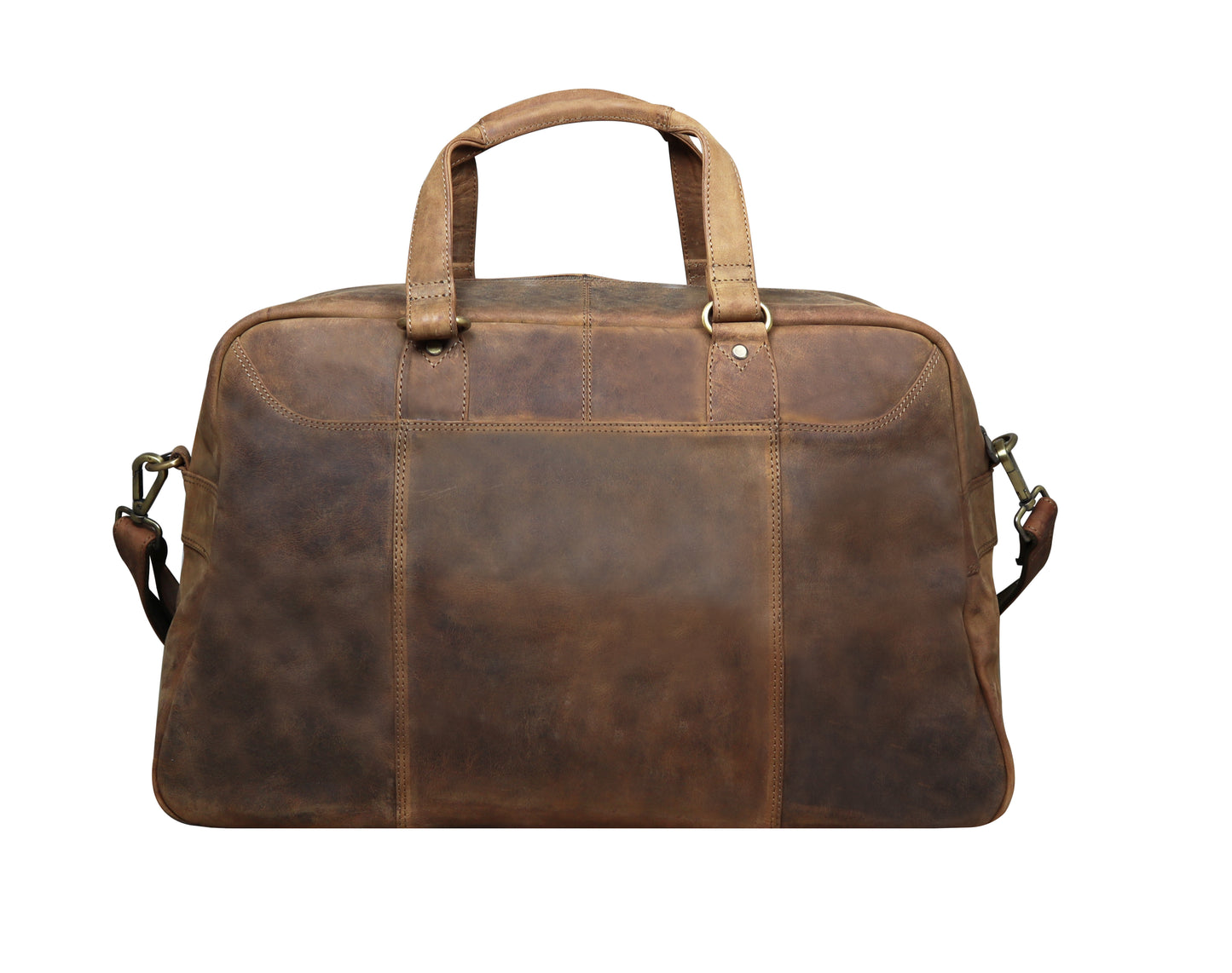 Calfnero Genuine Leather Travel Duffel Bag (8097-Hunter)