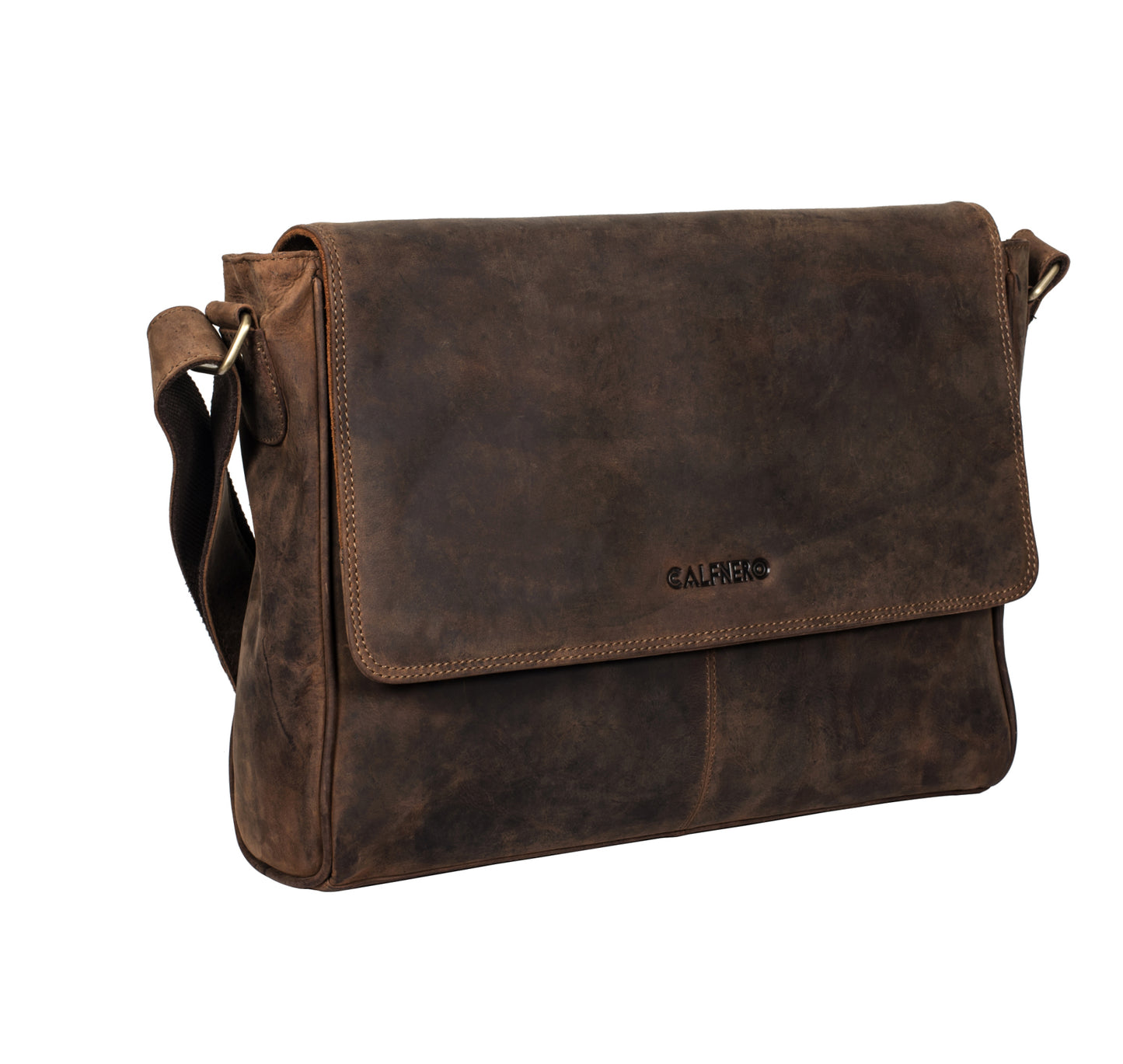 Calfnero Genuine Leather Men's Messenger Bag (882-hunter)