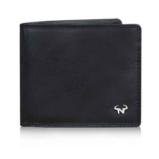 Calfnero Genuine Leather Men's Wallet (927-Black)