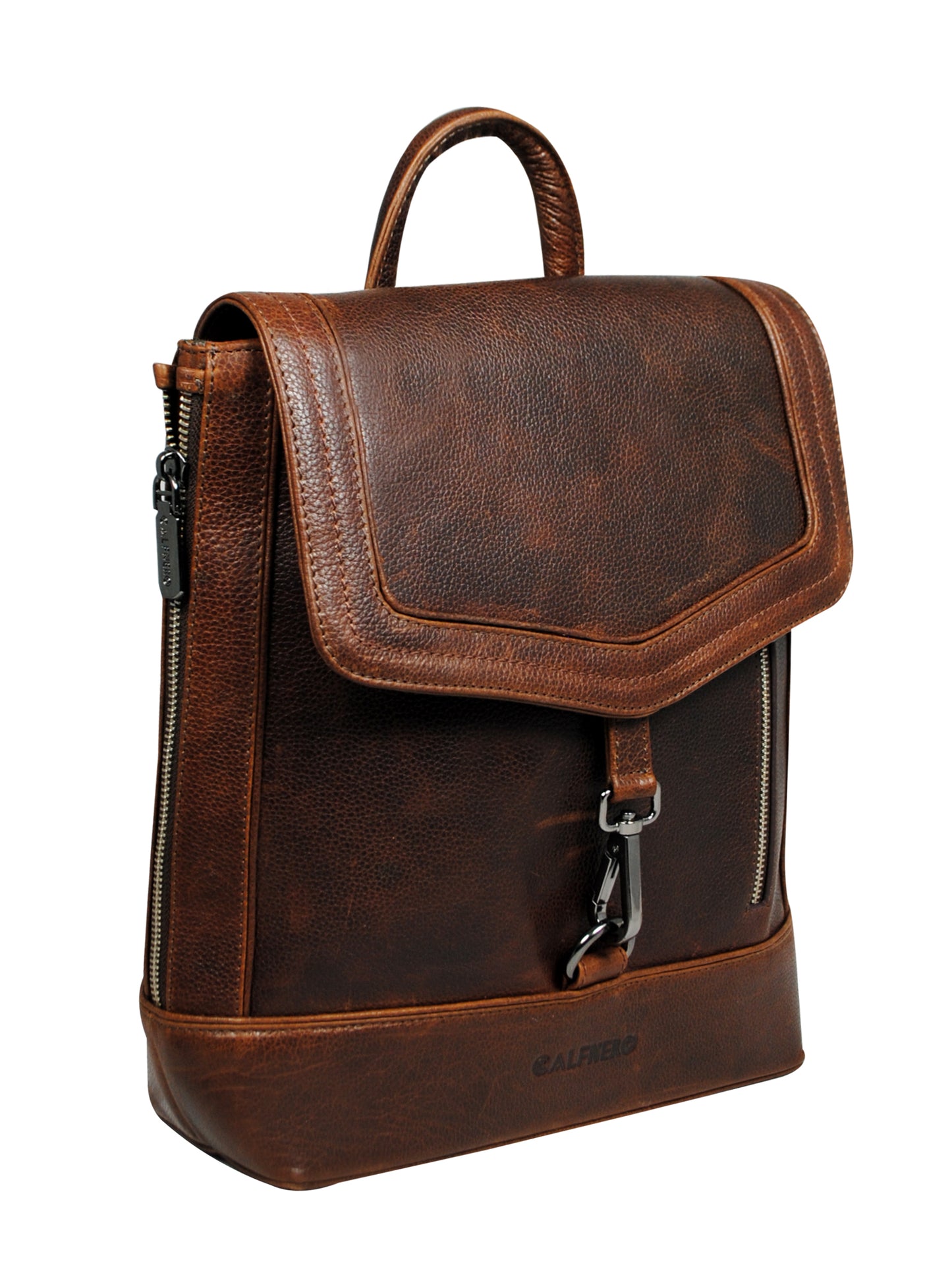 Calfnero Genuine Leather Women's Backpack (931-Brown)