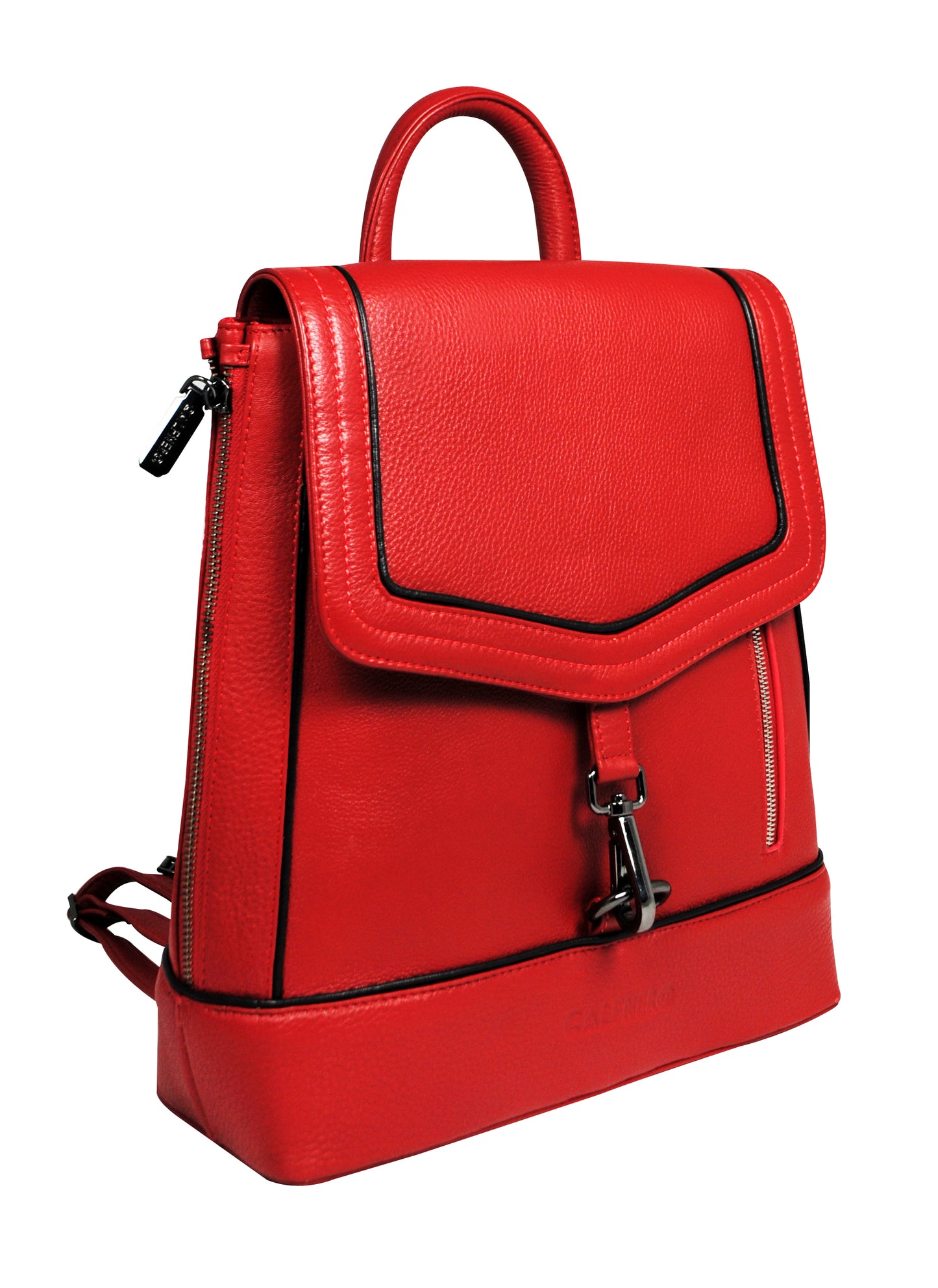 Calfnero Genuine Leather Women's Backpack (931-Red)