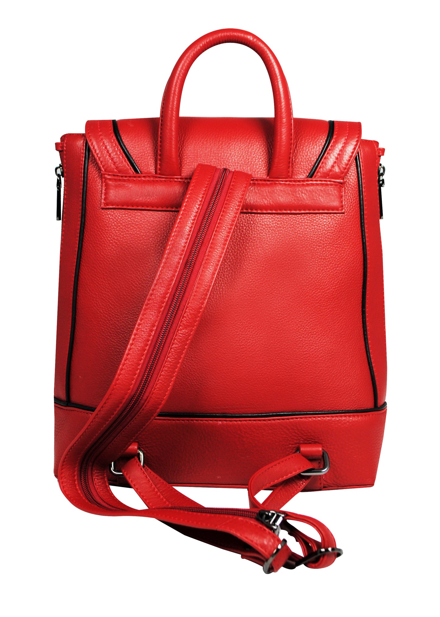 Calfnero Genuine Leather Women's Backpack (931-Red)