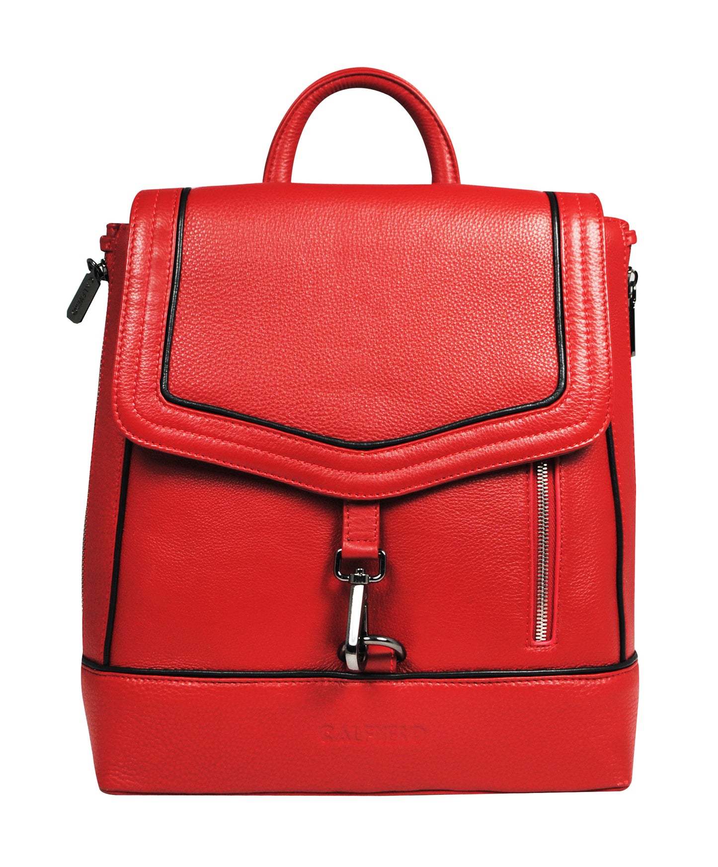 Calfnero Genuine Leather Women's Backpack (931-Red)