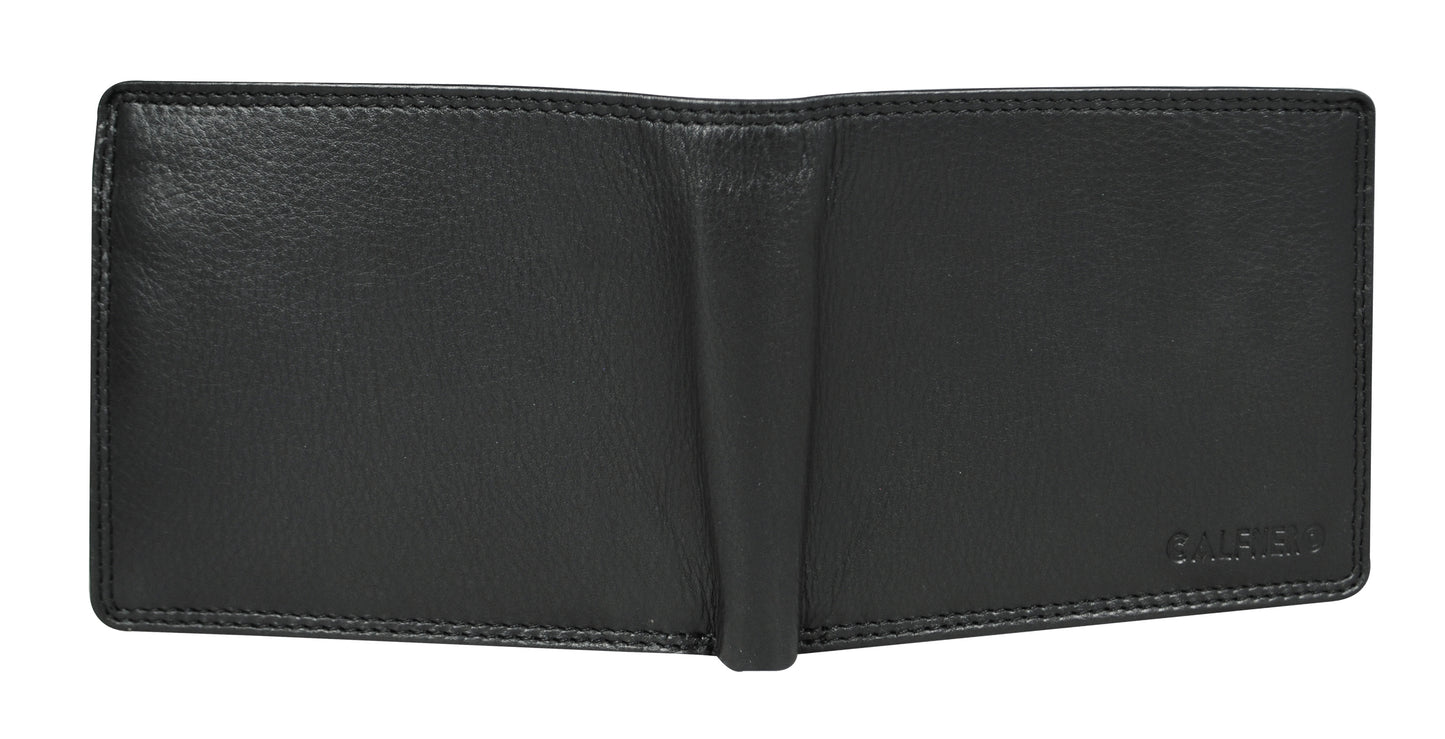 Calfnero Genuine Leather Men's Wallet (9797-Black)