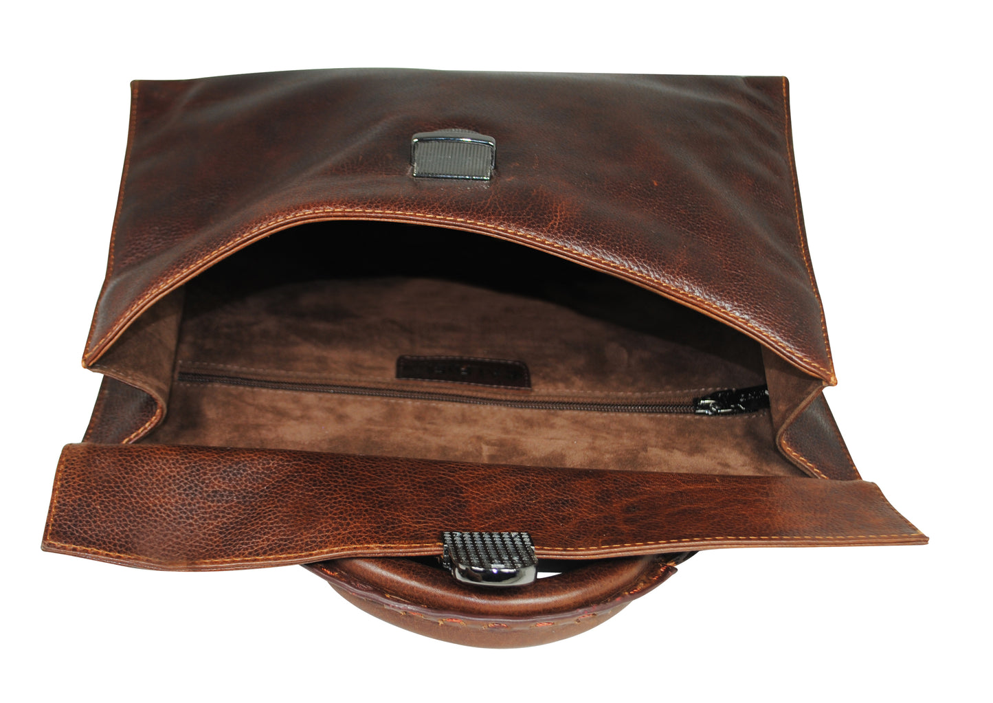 Calfnero Genuine Leather Men's Messenger Bag (A-1724-Brown)