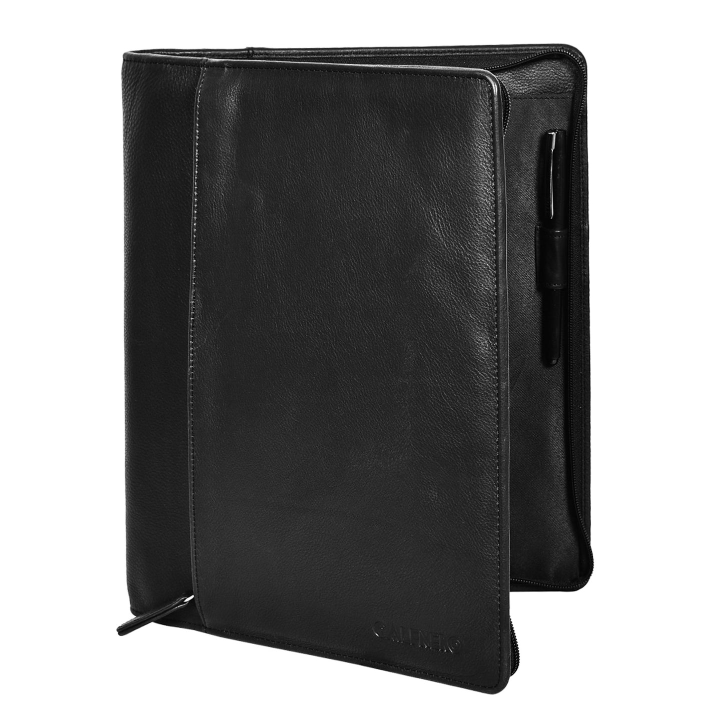 Calfnero Genuine Leather Portfolio Bag (A4-Black)