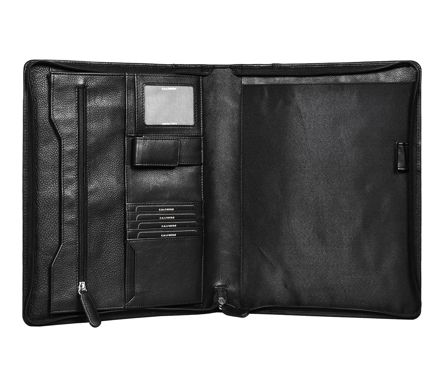 Calfnero Genuine Leather Portfolio Bag (A4-Black)