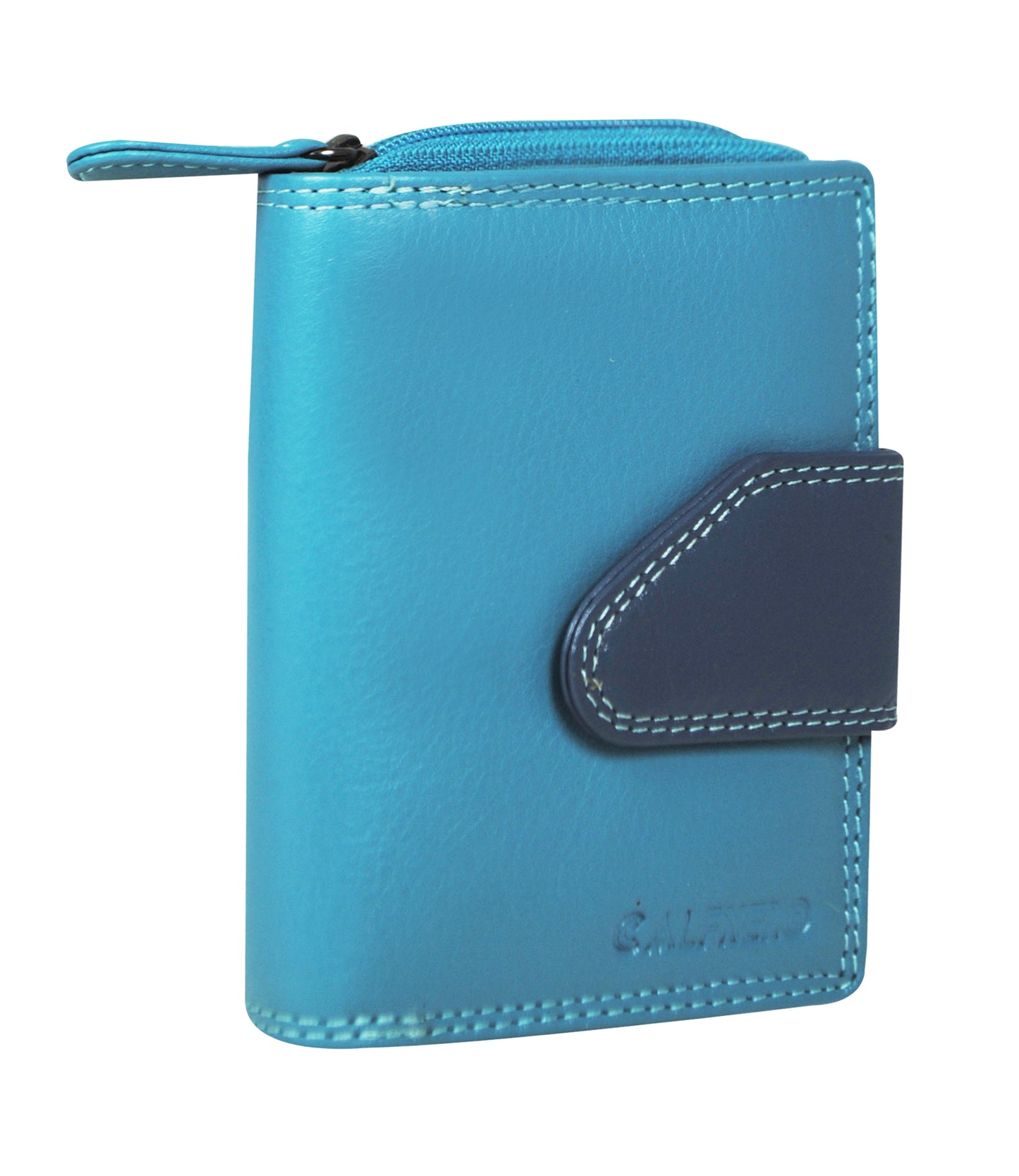 Calfnero Genuine Leather Women's Wallet (AK-181-Ferozi-Multi)