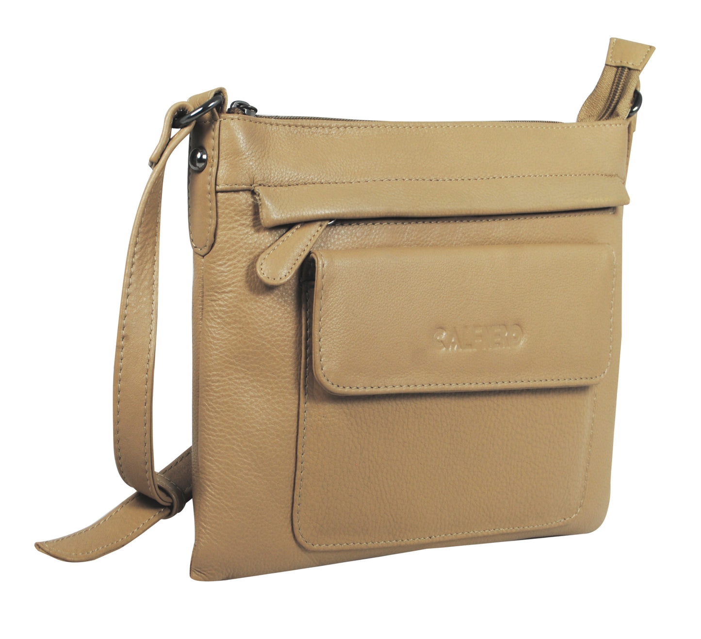 Calfnero Genuine Leather Women's Sling Bag (71437-Beige)
