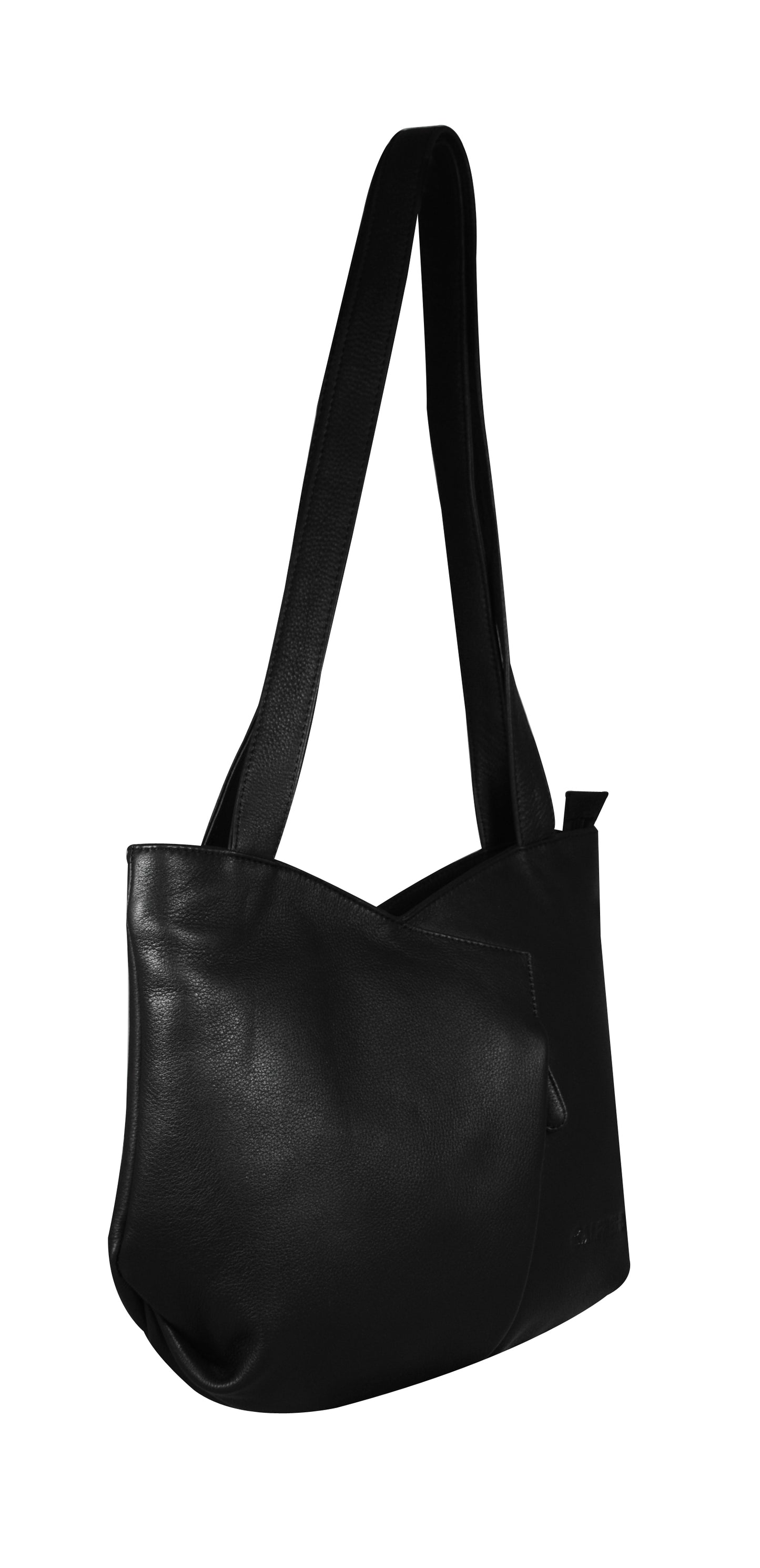 Calfnero Women's Genuine Leather Shoulder Bag (71080-Black)