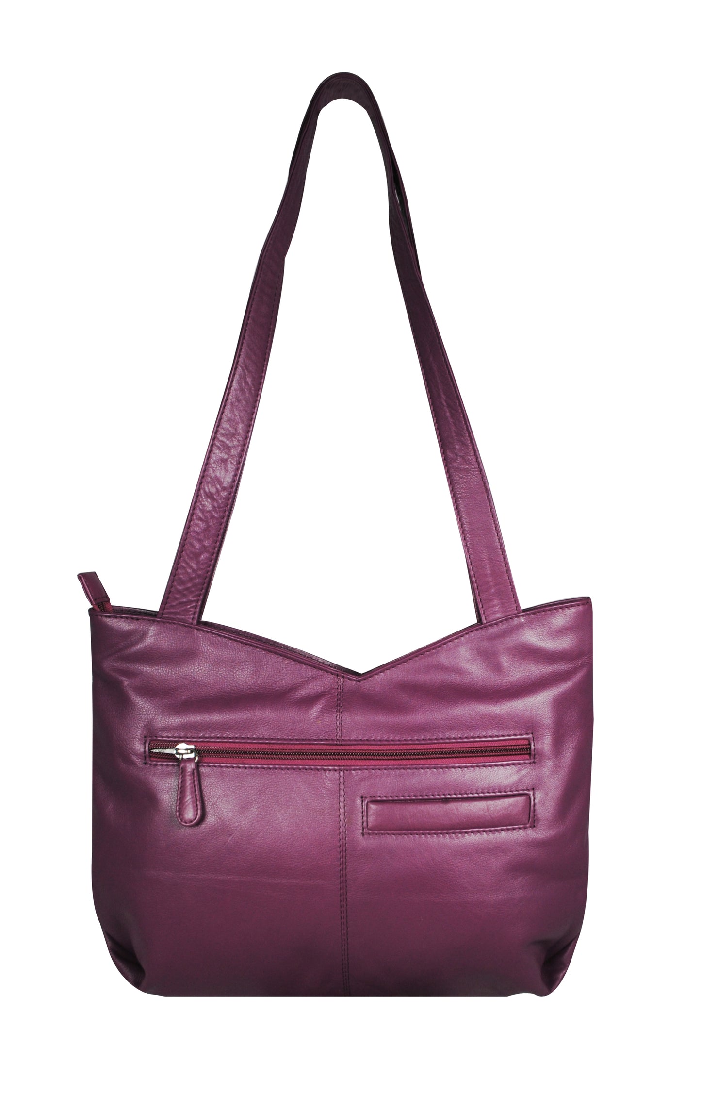 Calfnero Women's Genuine Leather Shoulder Bag (71080-Brinjal)