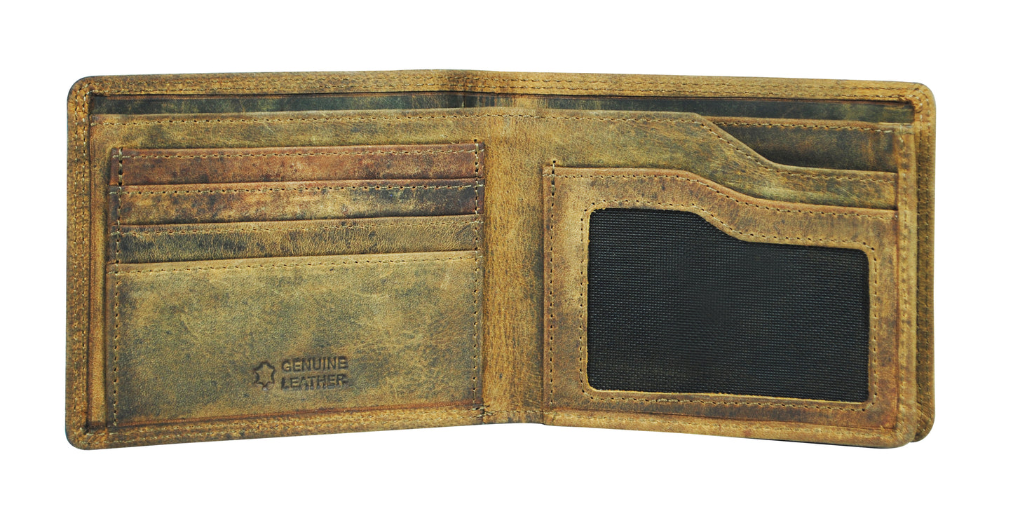 Calfnero Genuine Leather Men's Wallet (CF-205-Hunter)
