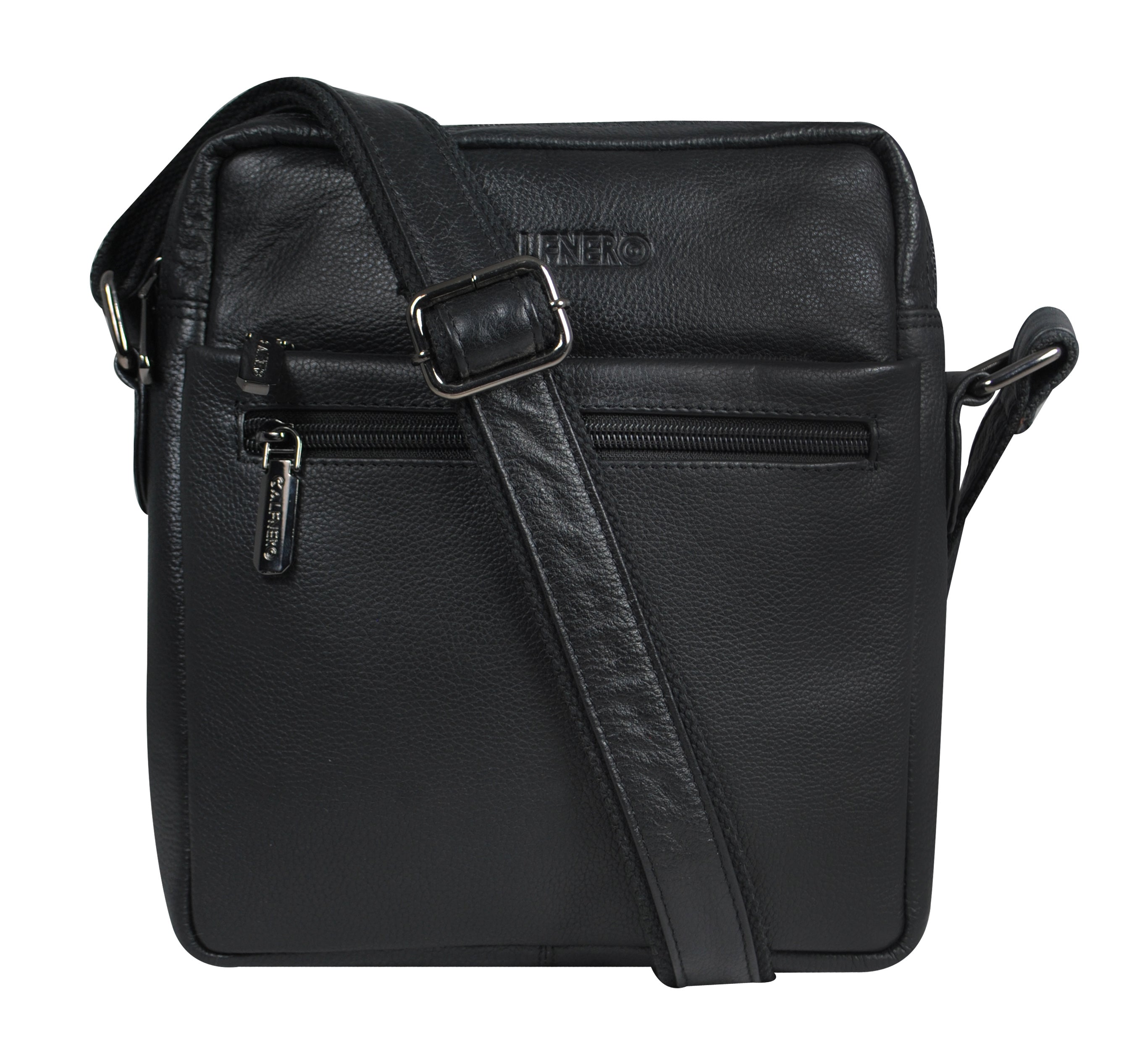 Calfnero Genuine Leather Men's Cross Body Bag (CH-15-Black)