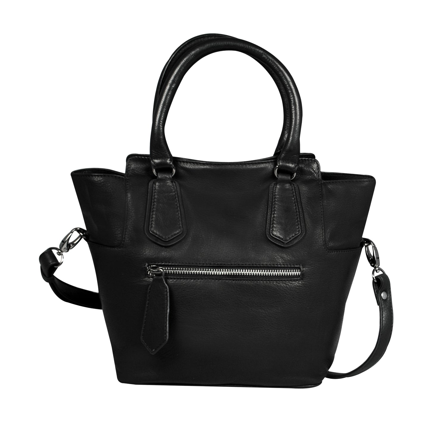 Calfnero Women's Genuine Leather Hand Bag (CON-1-Black)