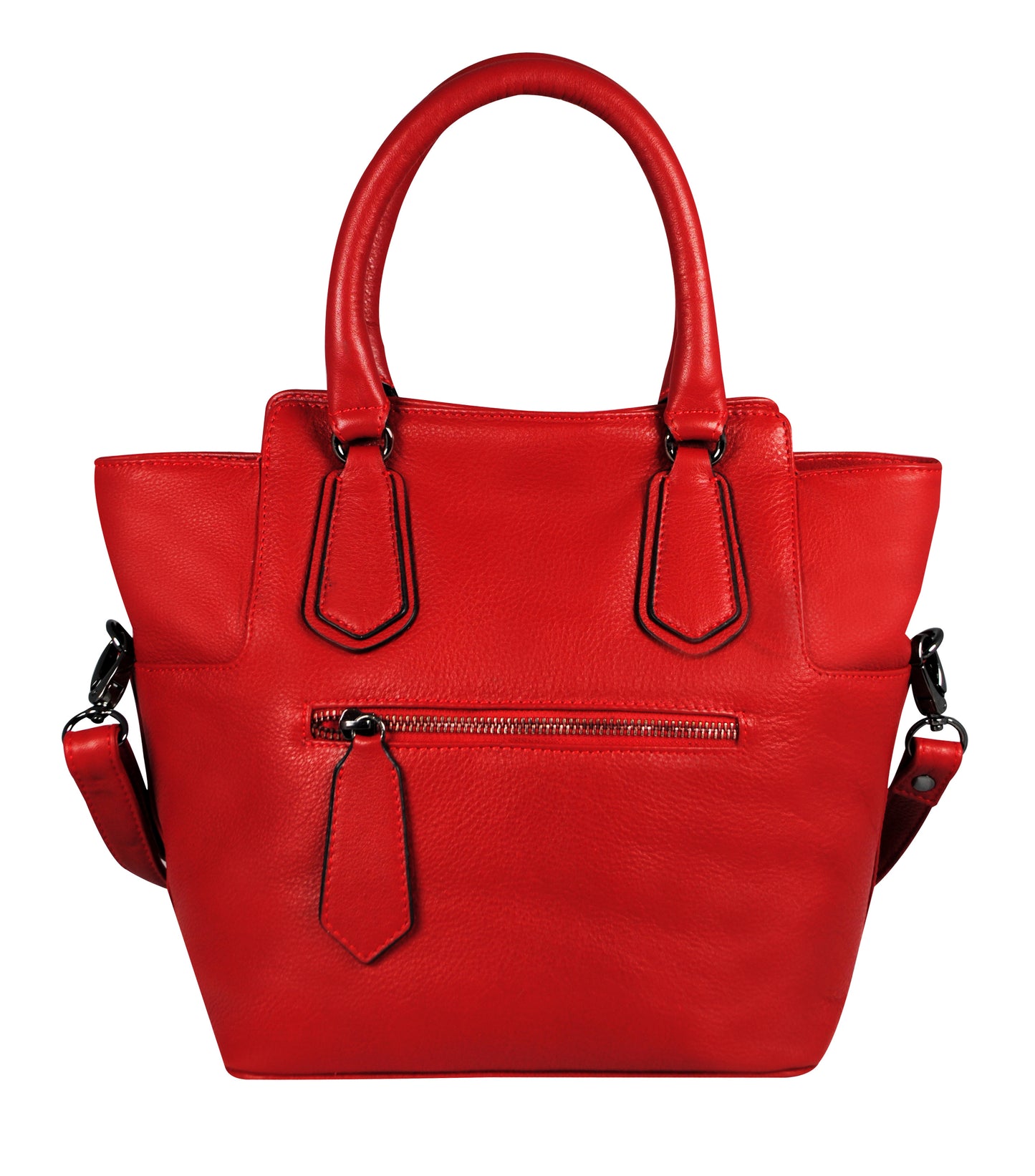 Calfnero Women's Genuine Leather Hand Bag (CON-1-Red)