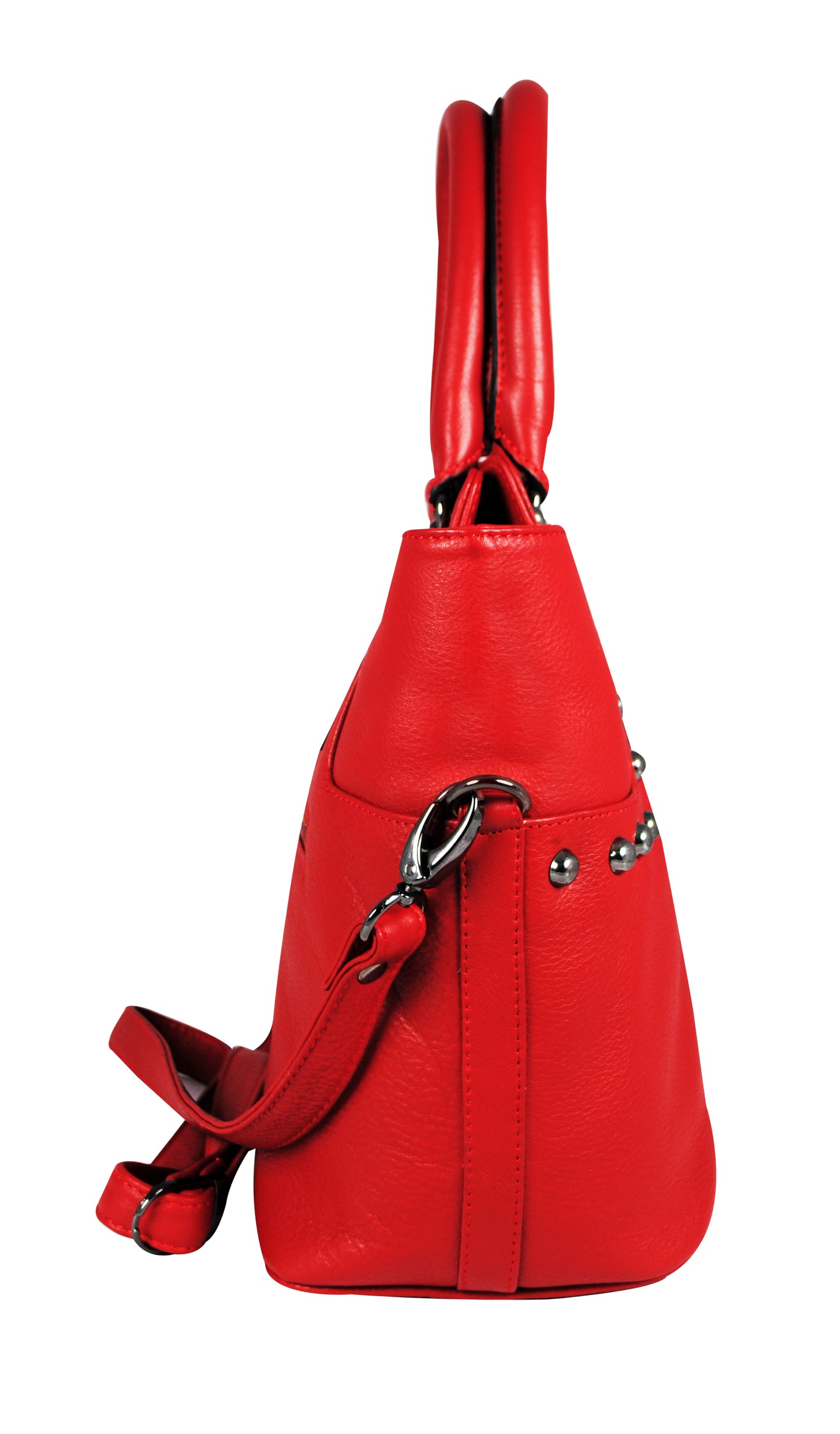 Calfnero Women's Genuine Leather Hand Bag (CON-1-Red)