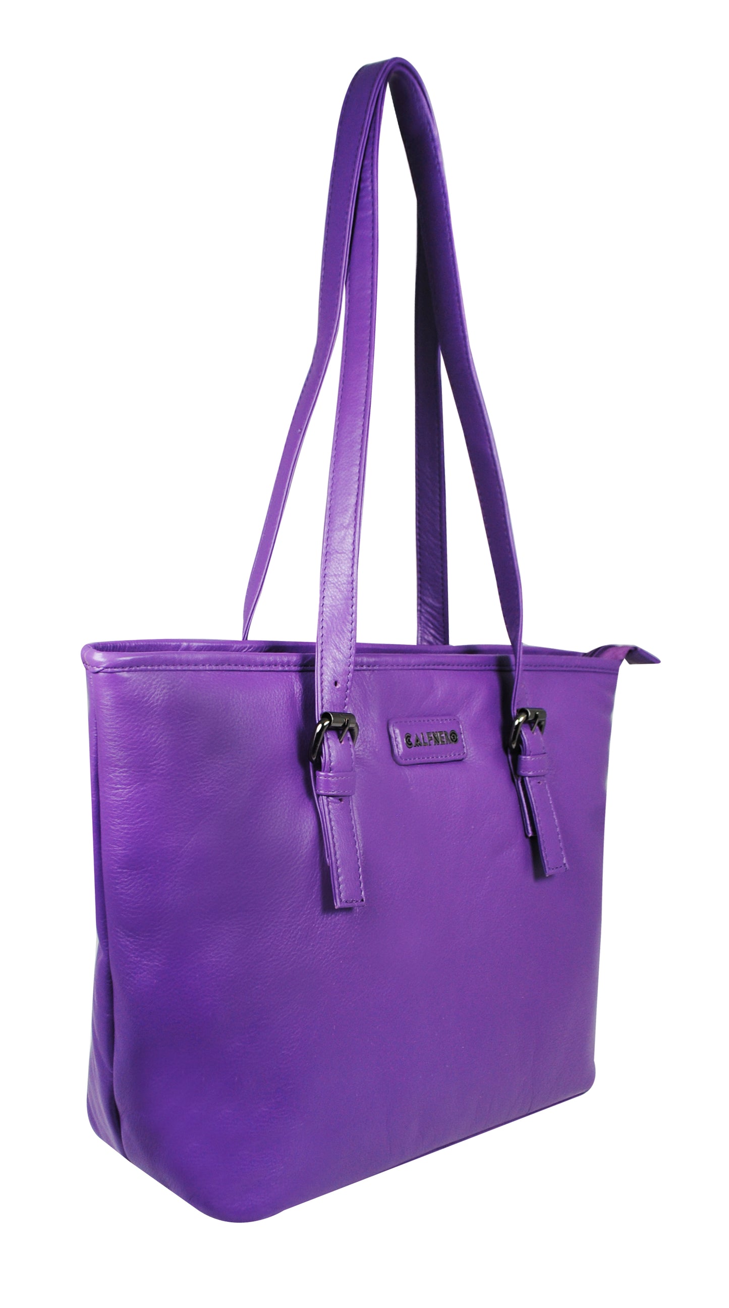 Calfnero Women's Genuine Leather Shoulder Bag (CON-3-Violet-Brinjal)