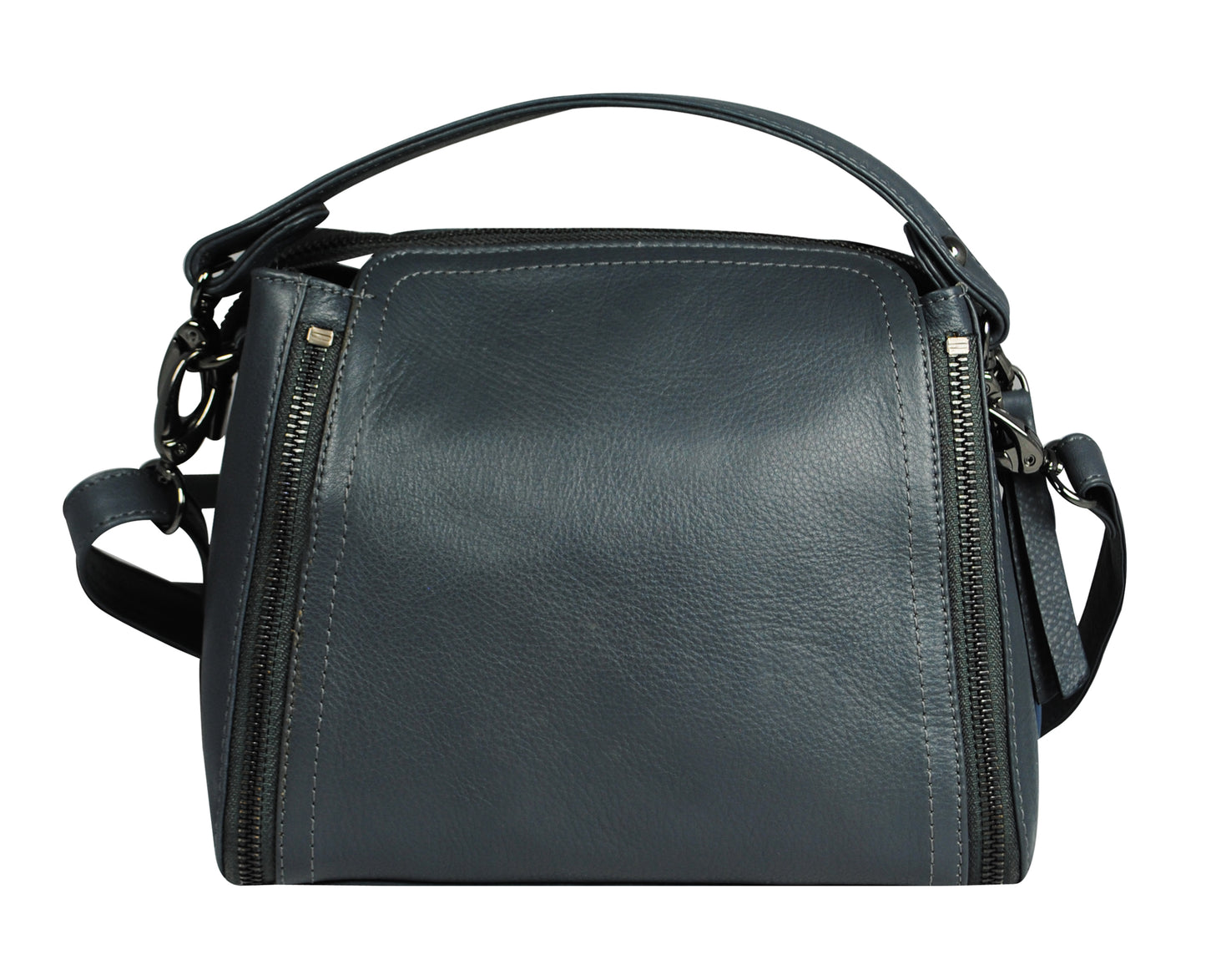 Women's Genuine Leather Hand Bag (3044-Navy)