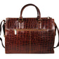 Calfnero Genuine Leather Travel Duffel Bag (1088-cognac)