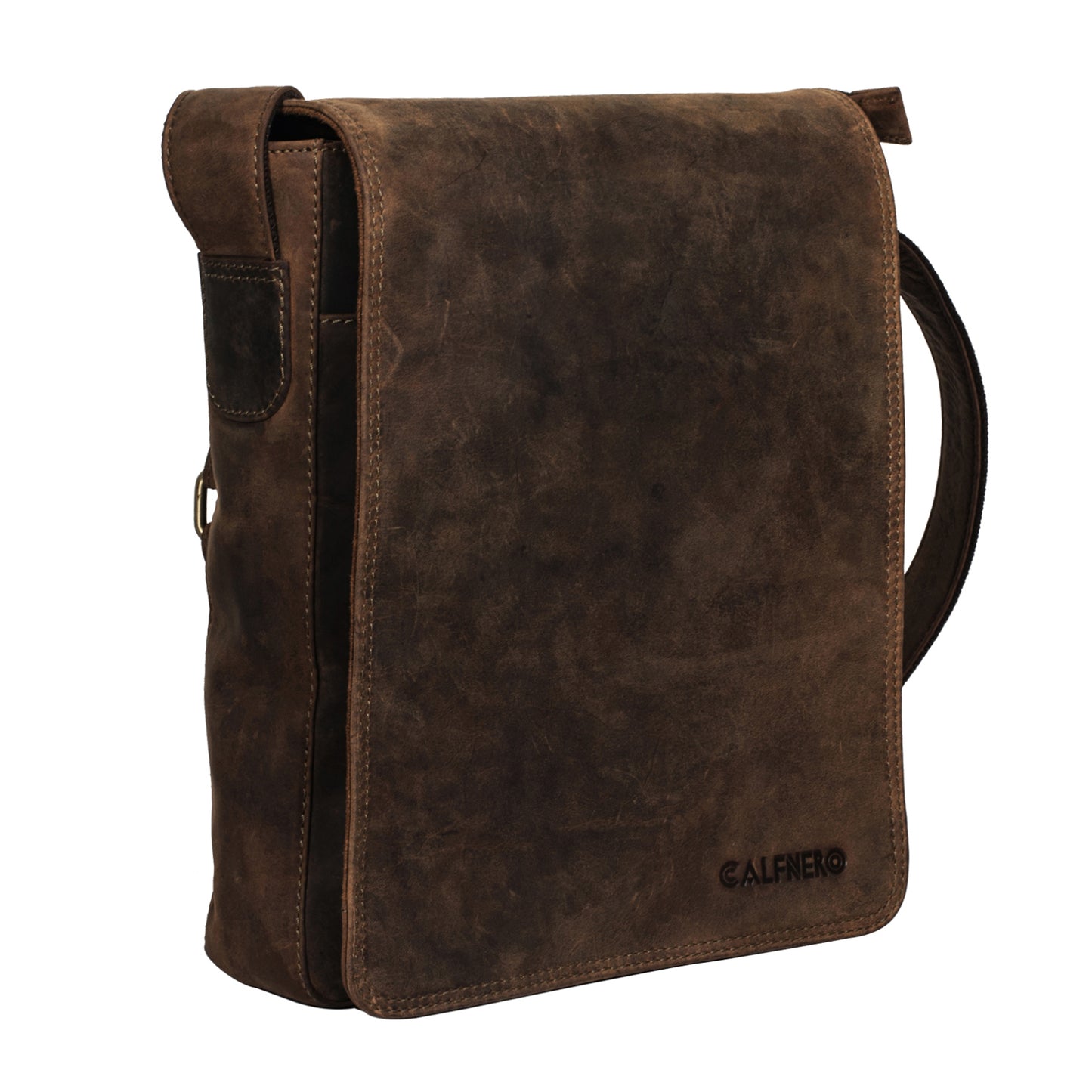 Calfnero Genuine Leather Men's Cross Body Bag (FR-24-Hunter)