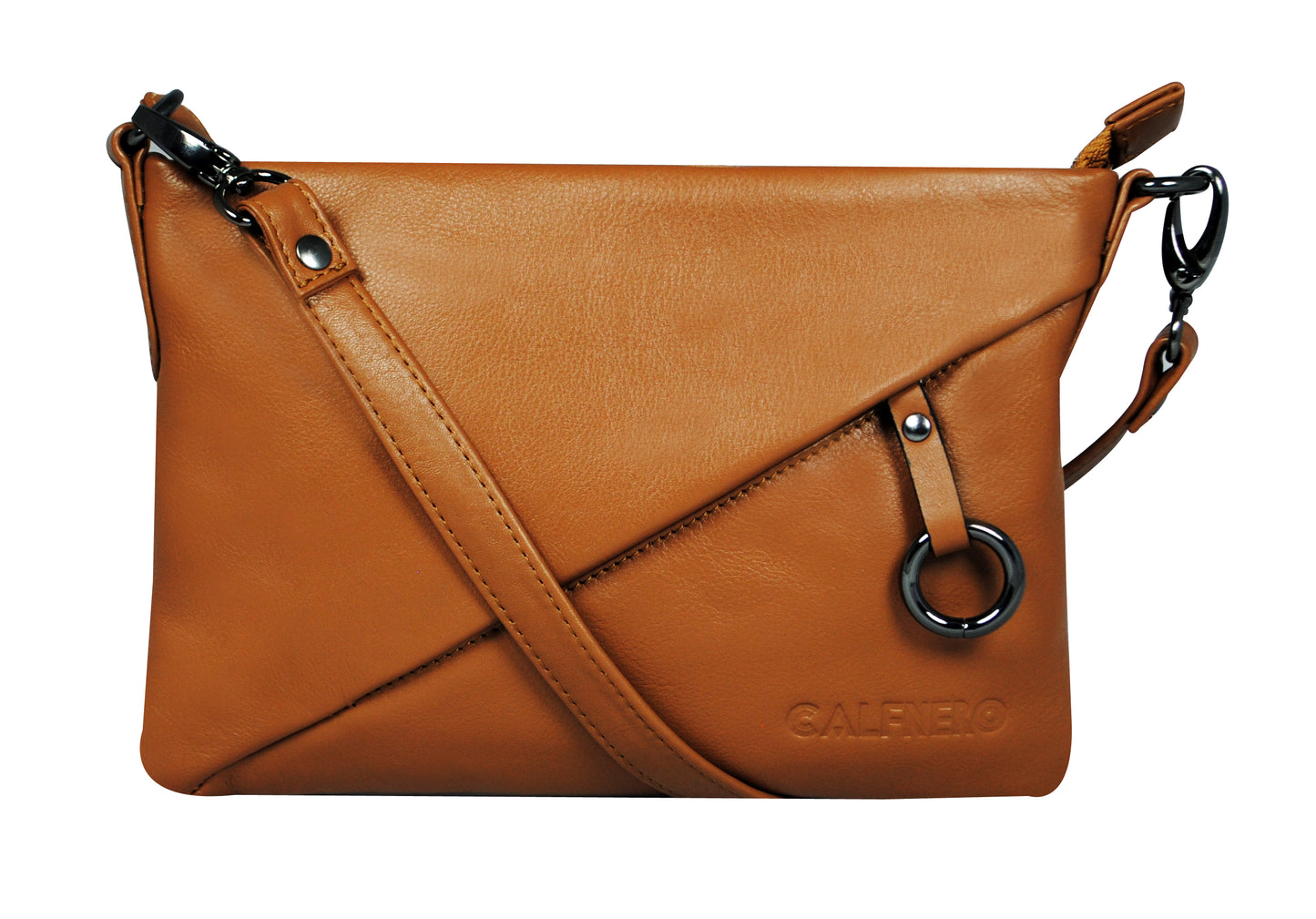 Calfnero Genuine Leather Women's Sling Bag (71002-Camel)