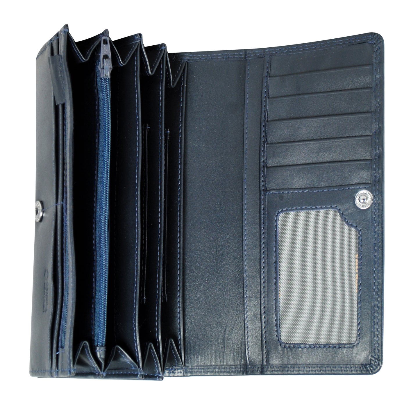 Calfnero Genuine Leather Women's Wallet (L-01-Navy)