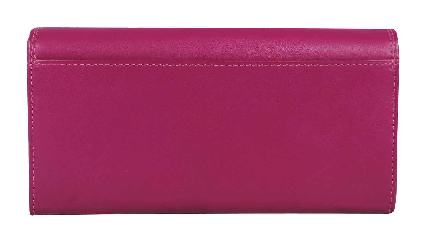 Calfnero Genuine Leather Women's Wallet (L-01-Pink)