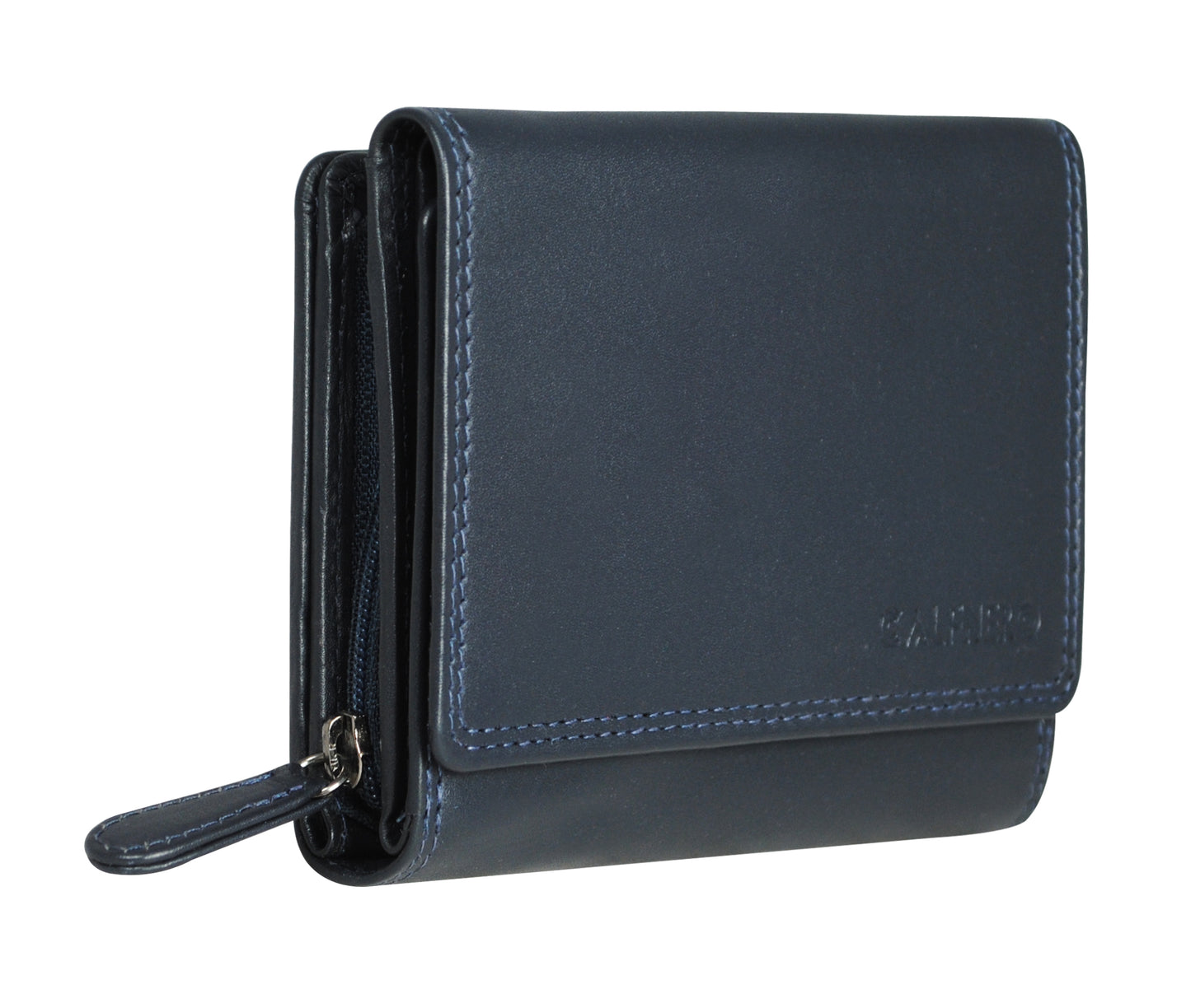 Calfnero Genuine Leather Women's Wallet (L-02-Navy)