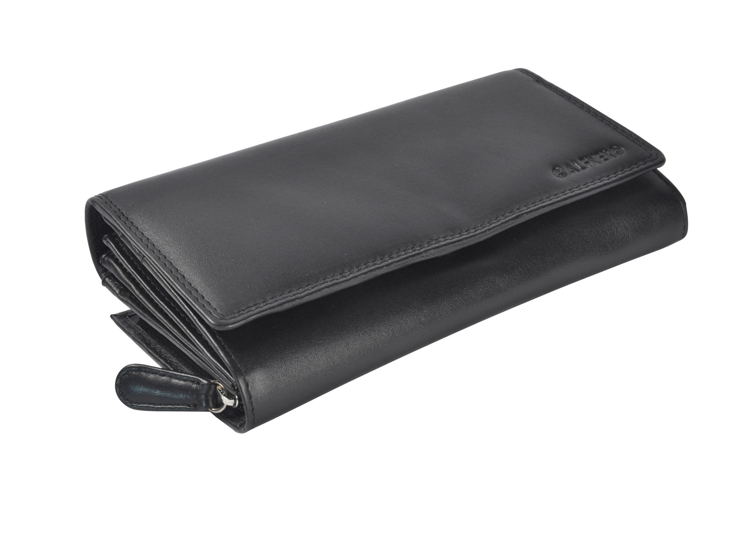 Calfnero Genuine Leather Women's Wallet (L-03-Black)