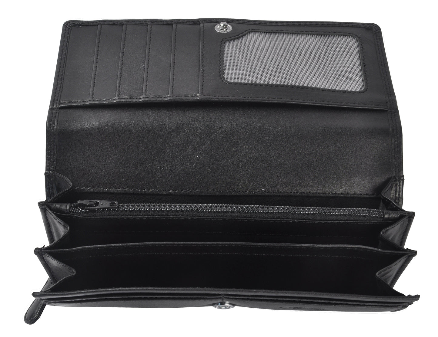 Calfnero Genuine Leather Women's Wallet (L-03-Black)