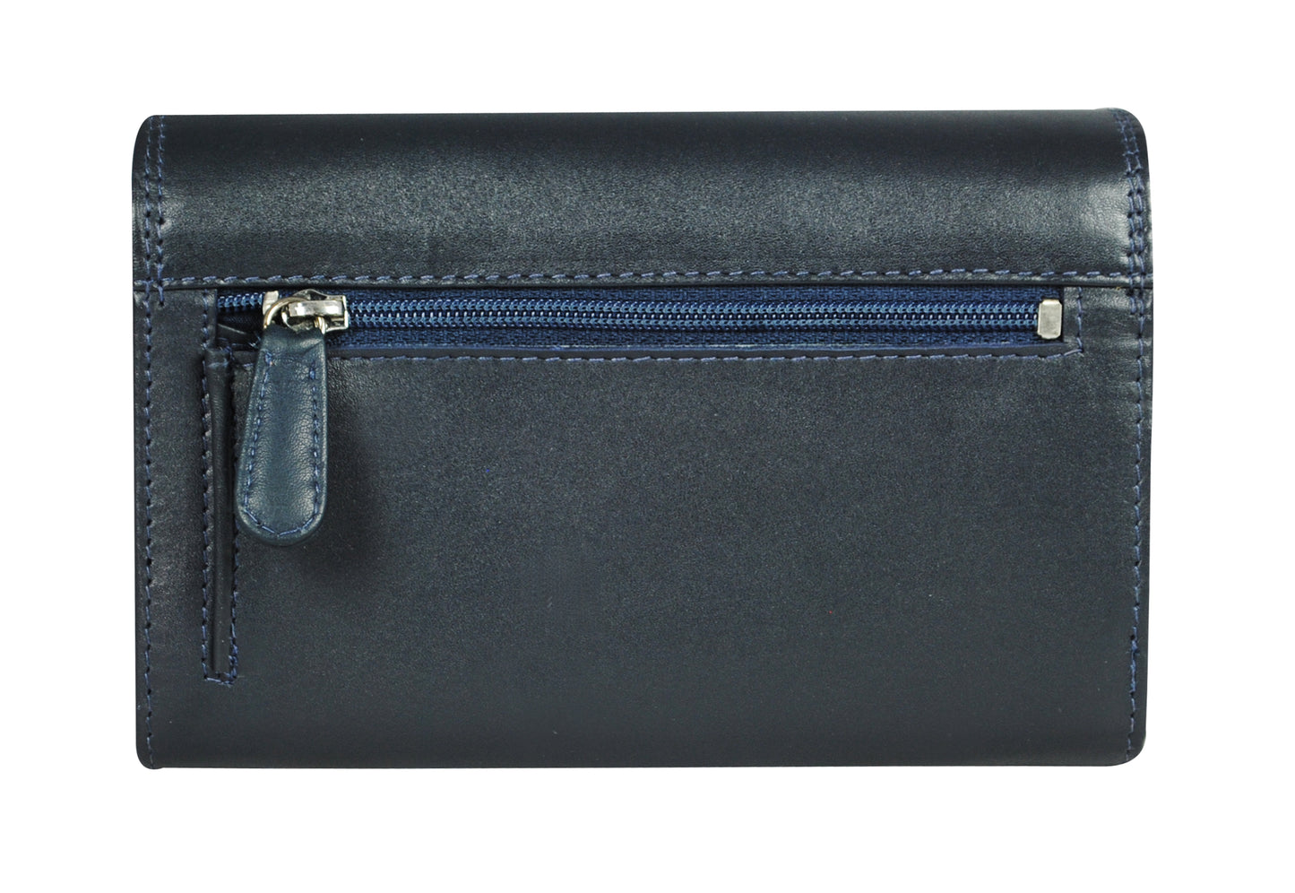 Calfnero Genuine Leather Women's Wallet (L-04-Navy)