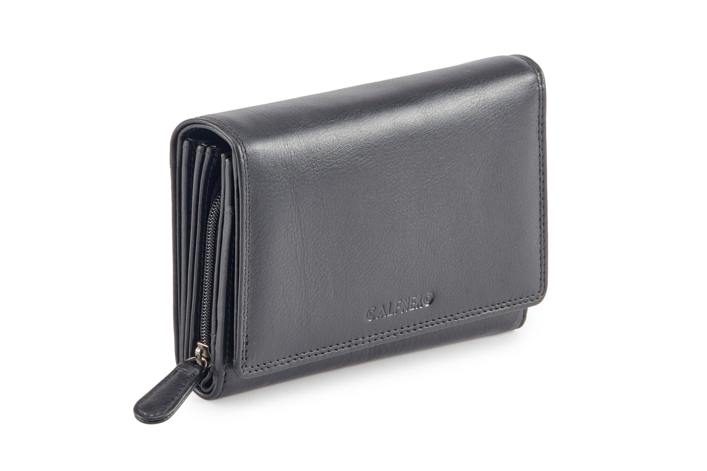 Calfnero Genuine Leather Women's Wallet (L-04-Black)