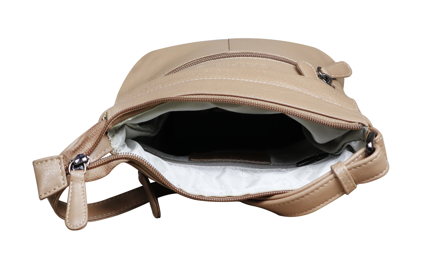 Calfnero Genuine Leather Women's Sling Bag (LV-01-Beige)