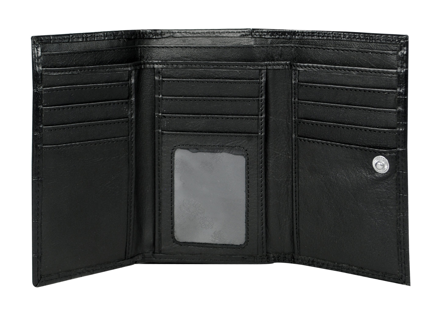 Calfnero Genuine Leather Women's Wallet (LW-71-Black)