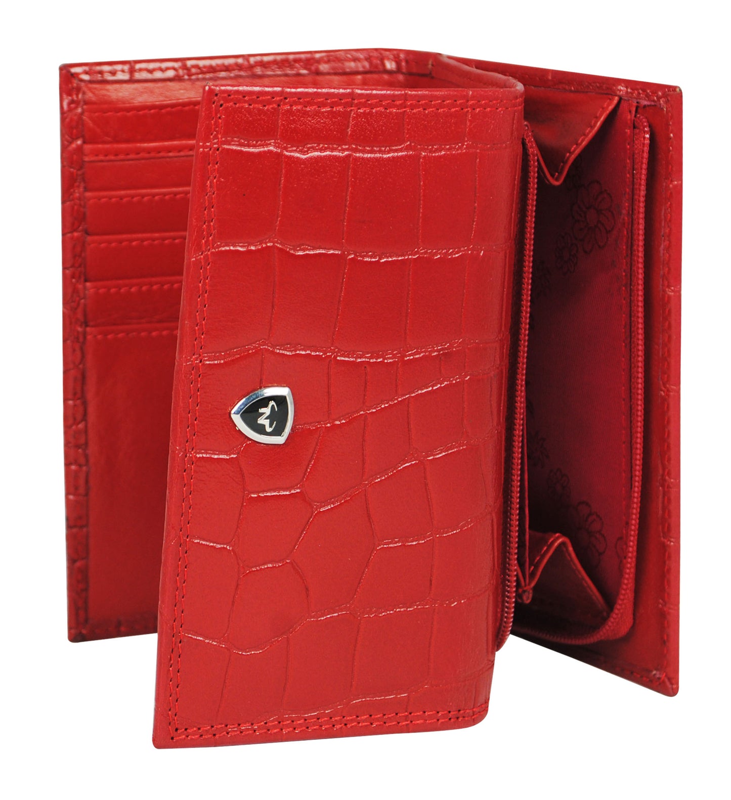 Calfnero Genuine Leather Women's Wallet (LW-71-Red)