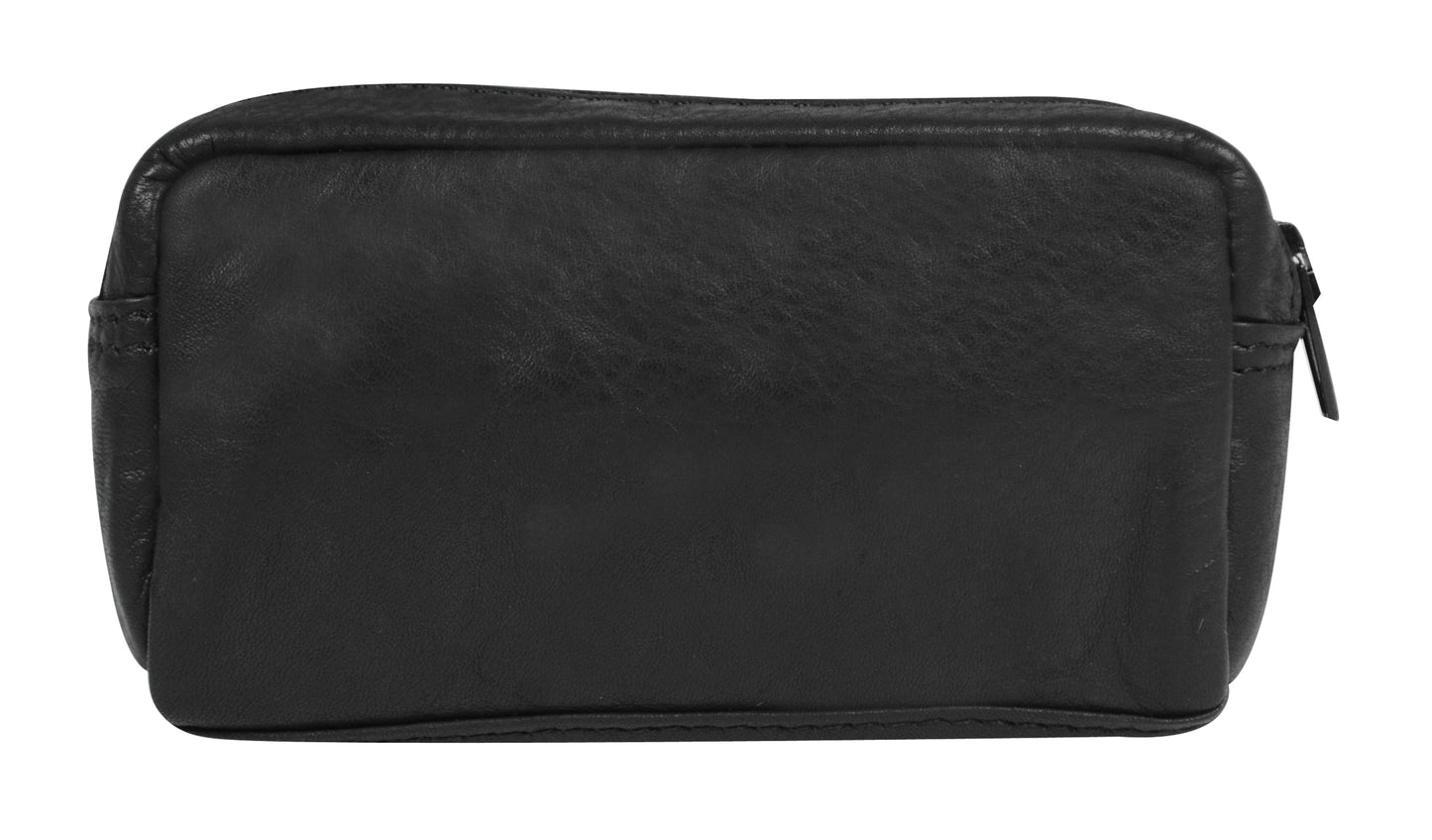 Calfnero Genuine Leather Key Case Cum Coin Wallet (S-1108-BLACK)