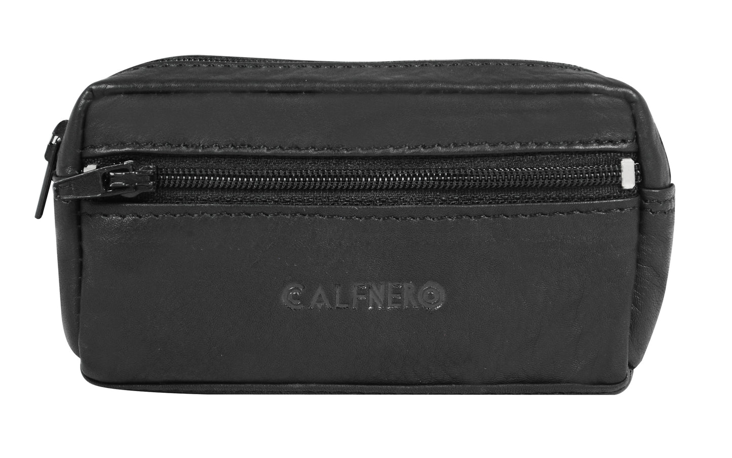 Calfnero Genuine Leather Key Case Cum Coin Wallet (S-1108-BLACK)