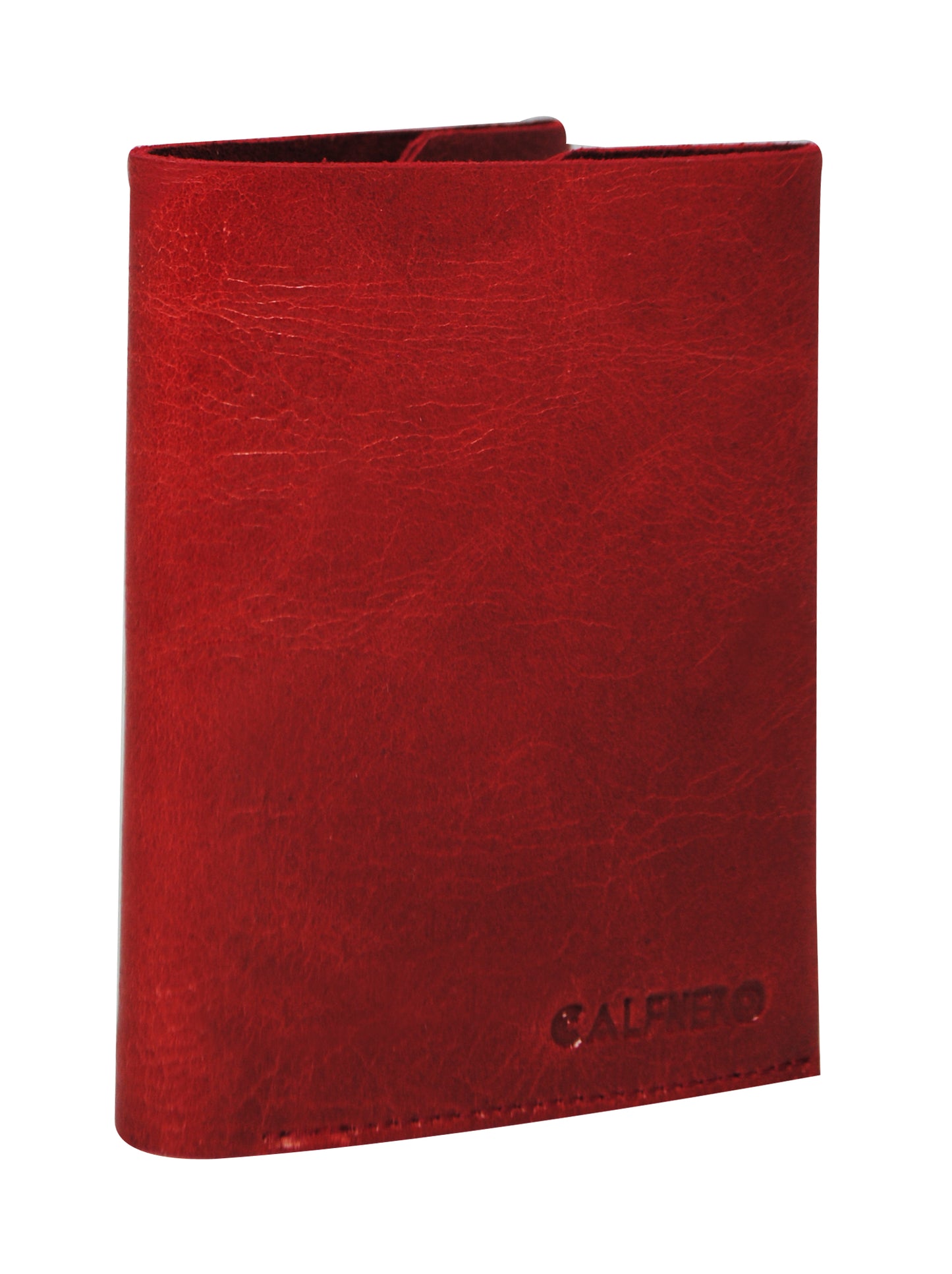 Calfnero Genuine Leather Raw Edge Men's Wallet (T-325-Red)