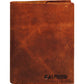 Calfnero Genuine Leather Raw Edge Men's Wallet (T-325-Brown)