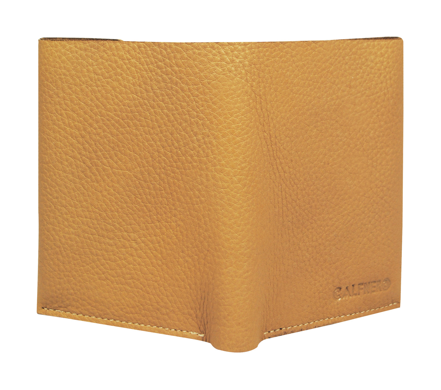 Calfnero Genuine Leather Raw Edge Men's Wallet (T-325-Camel)