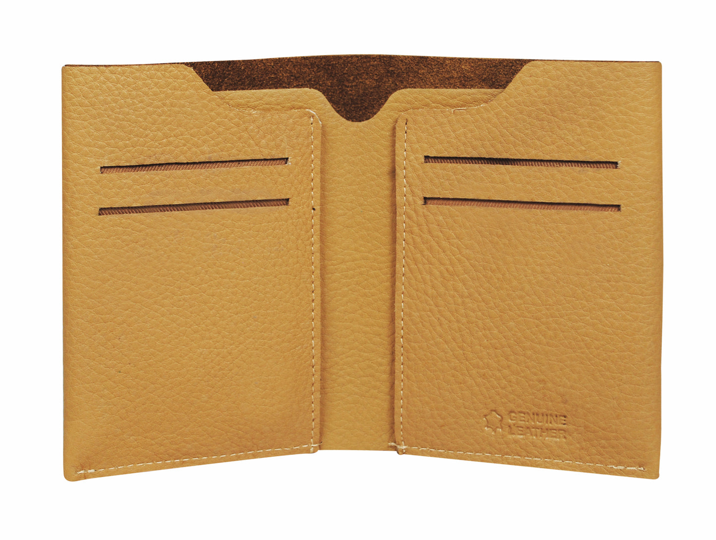Calfnero Genuine Leather Raw Edge Men's Wallet (T-325-Camel)