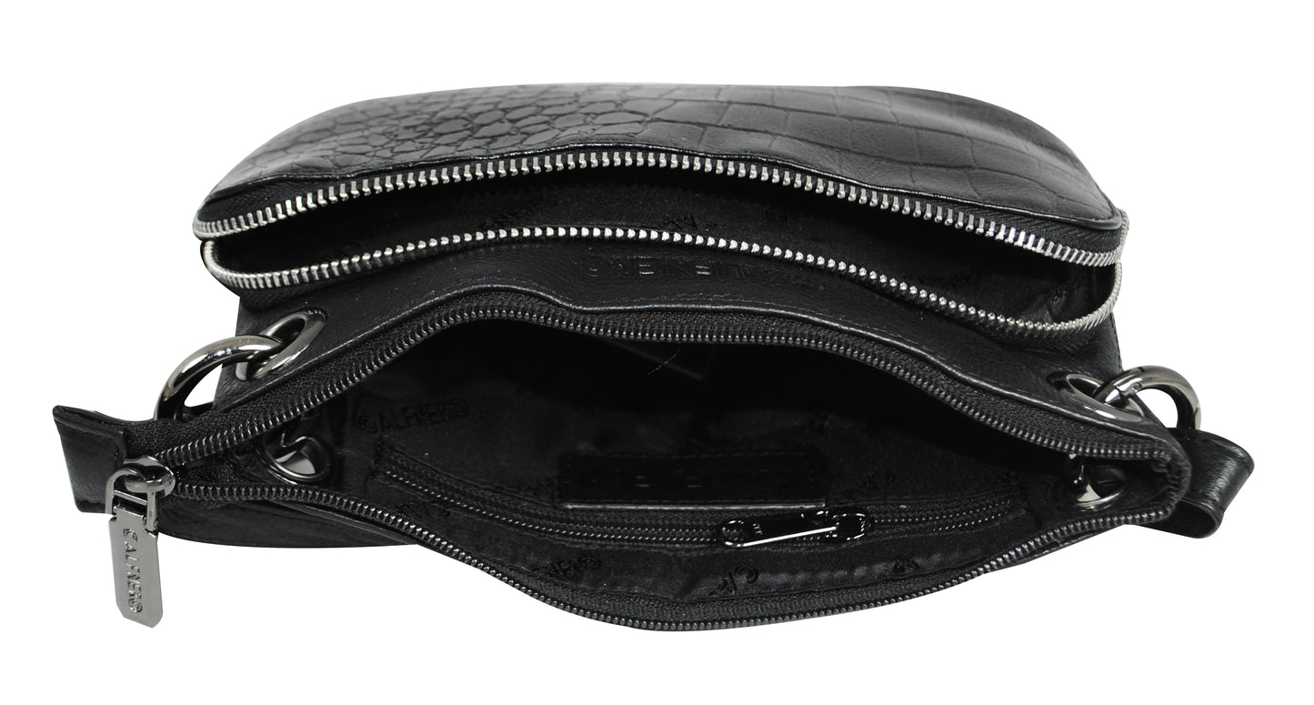 Calfnero Genuine Leather Women's Sling Bag (WS-04-Black)