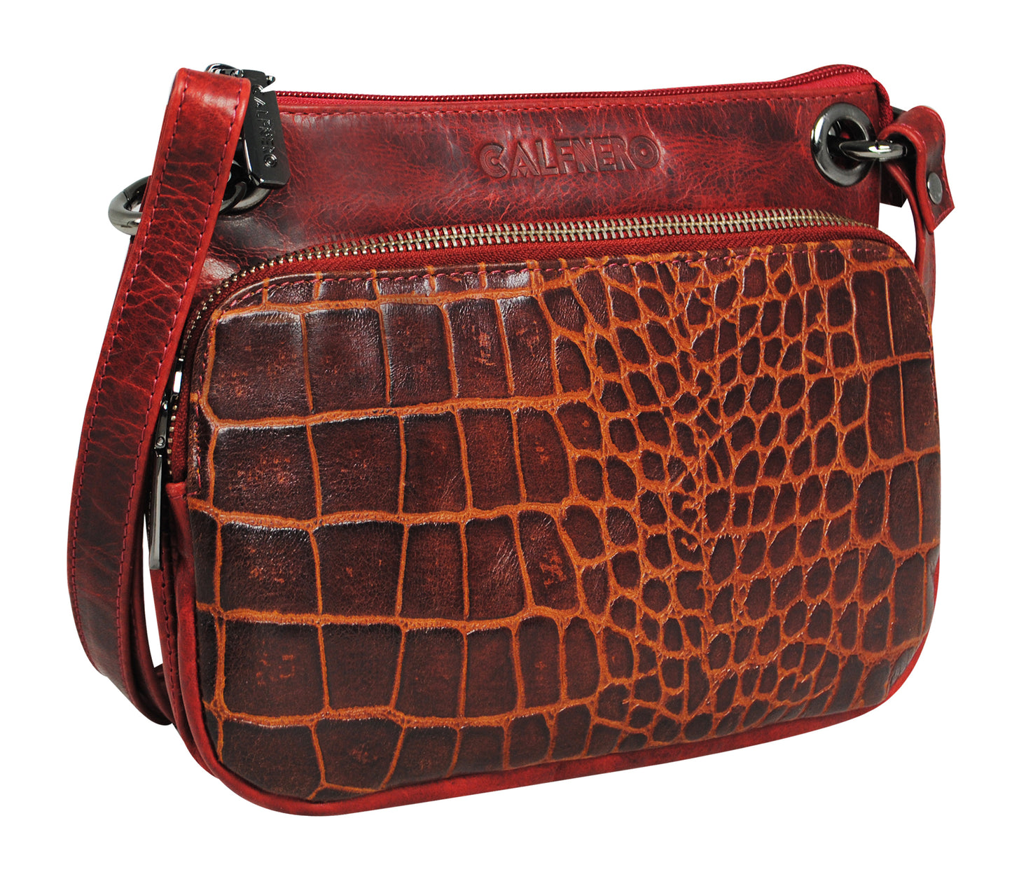 Calfnero Genuine Leather Women's Sling Bag (WS-04-Red)