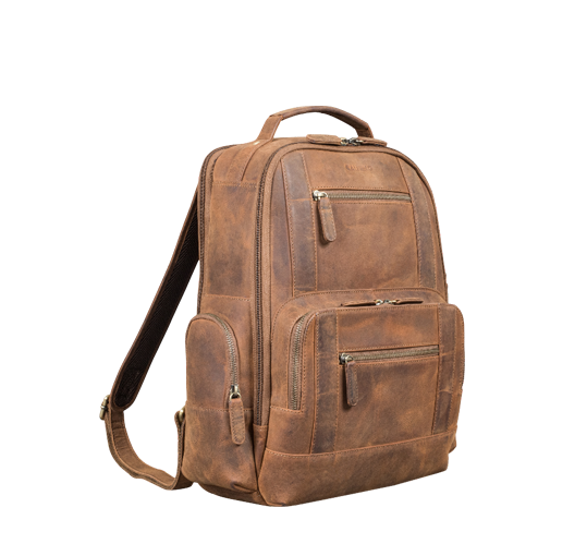 "Andy" Large Leather Laptop Backpack