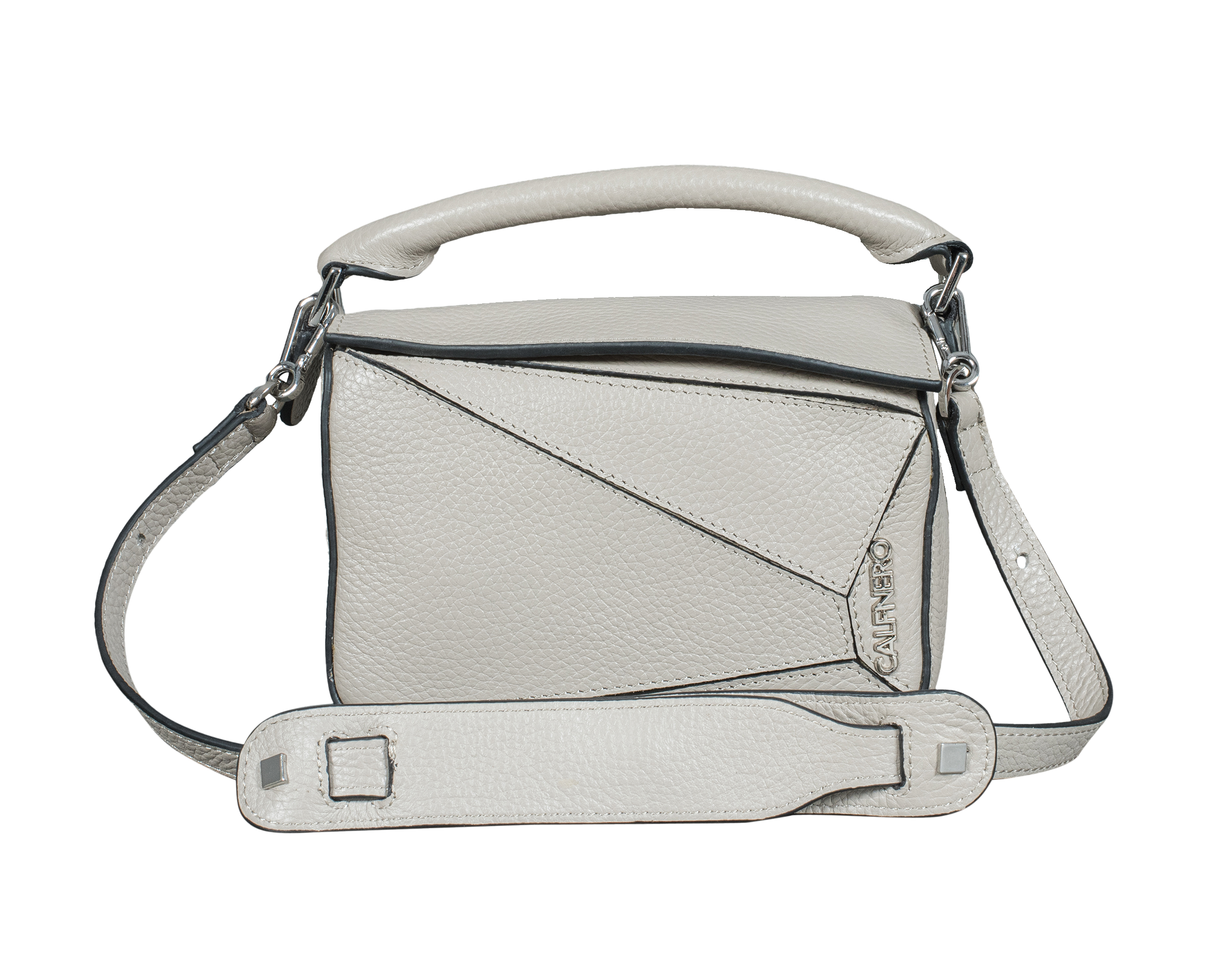 "Zephyr" the Sculpted hand Bag for Women Gray