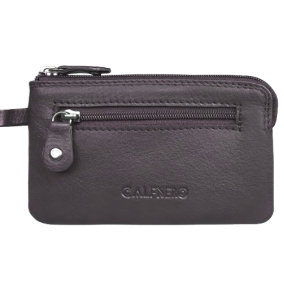 "Jax" Key Case/Coin Wallet Brown