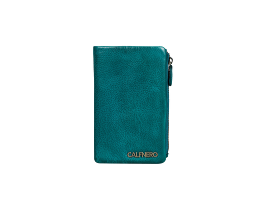 "Zyra"stylish and vibrant teal wallet