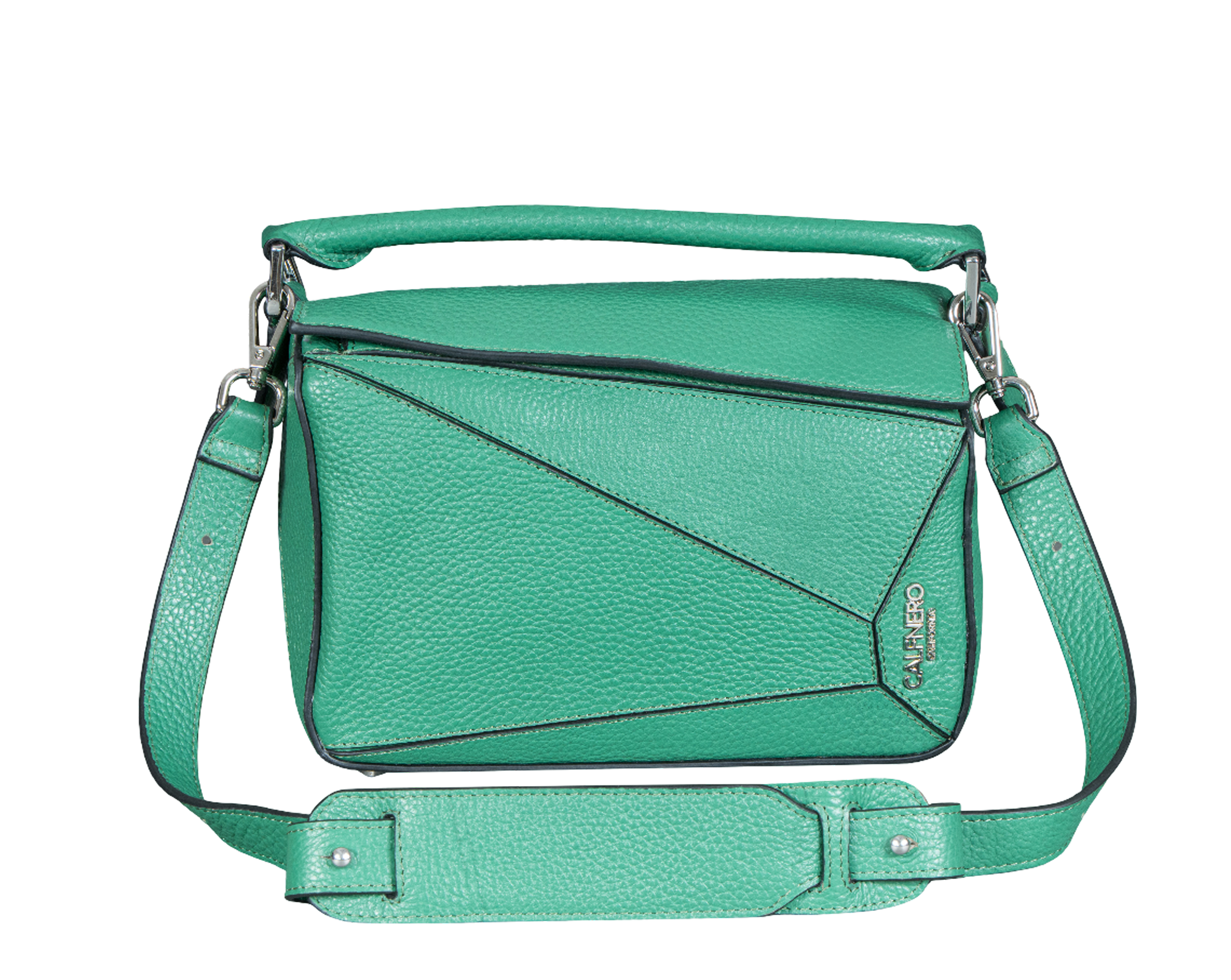 "Zephyr" the Sculpted hand Bag/ Sling Bag for Women green