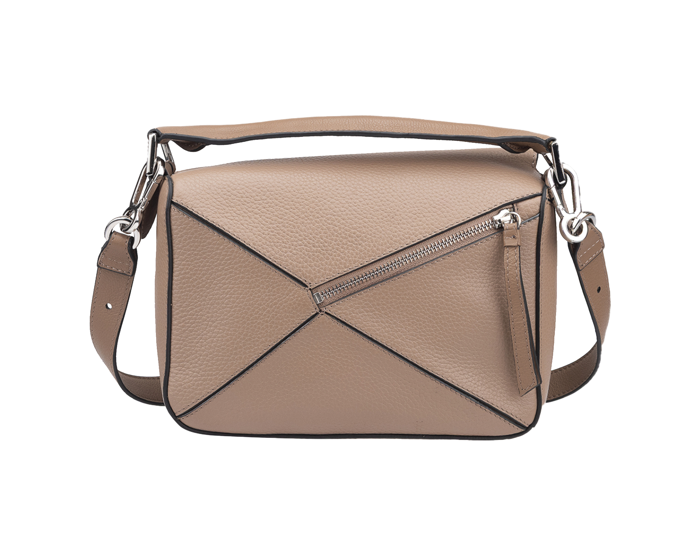 "Zephyr" the Sculpted hand Bag for Women Beige
